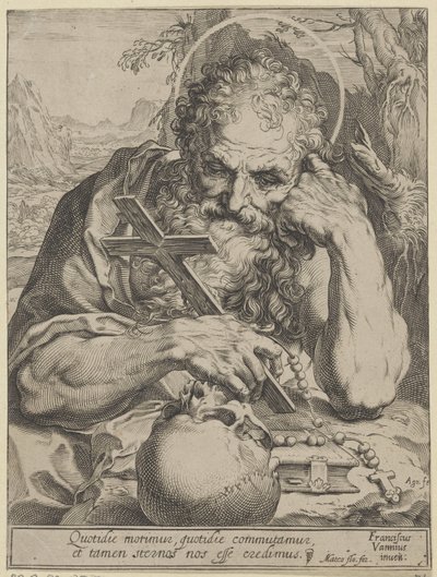 Sankt Jerome av Agostino Carracci