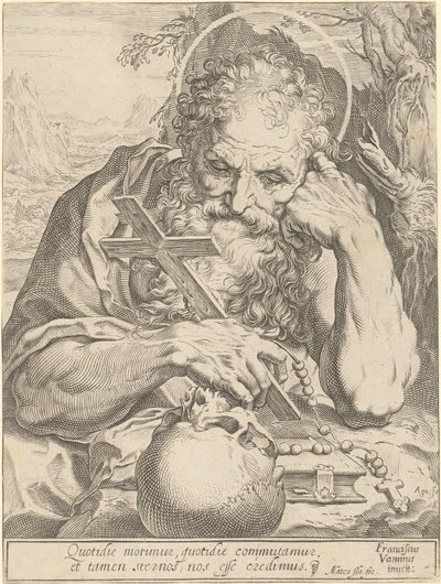 Sankt Hieronymus av Agostino Carracci