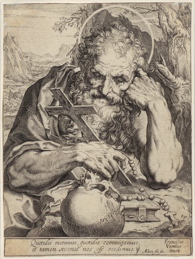 Sankt Hieronymus av Agostino Carracci