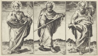 Jakob den mindre, Jakob den större och Mattias Kristus, Maria, Johannes döparen och apostlarna (serietitel) av Agostino Carracci