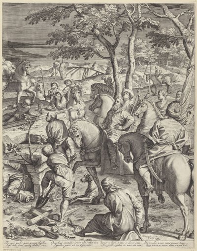 Kristi korsfästelse (högra delen) av Agostino Carracci