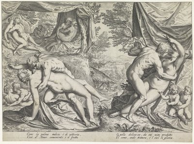 Kärlek i guldåldern Kärlekens frukter Olika aspekter av kärlek av Agostino Carracci