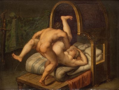 Nakenhet med man och kvinna av Agostino Carracci