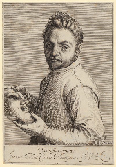Porträtt av Giovanni Gabrielli, kallad ”Il Sivello” av Agostino Carracci