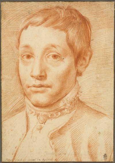 Porträtt av konstnärens son, Antonio Carracci av Agostino Carracci
