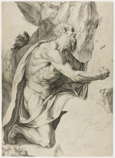 Den helige Hieronymus i botgörelsen av Agostino Carracci