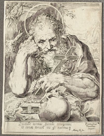 Sankt Hieronymus av Agostino Carracci