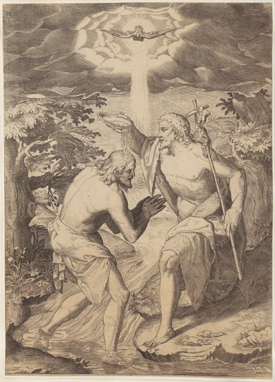 Kristi dop av Agostino Carracci