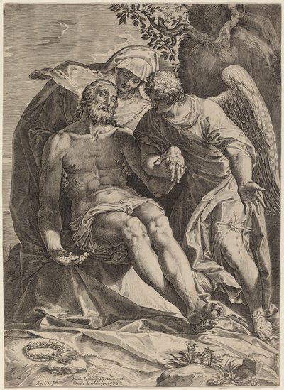 Medkänsla av Agostino Carracci after Veronese