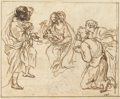 Tillbedjan av herdarna av Agostino Masucci