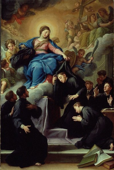 Madonnan med de sju grundarna av Servite Order, ca. 1728. av Agostino Masucci