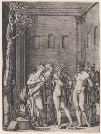 Ephigenia, Ca. 1514-36. av Agostino Veneziano