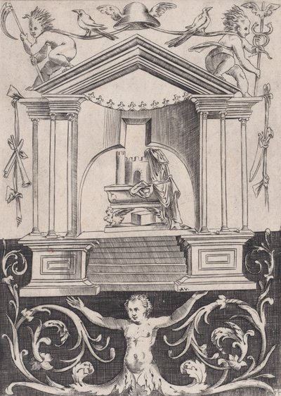 Prydnadspanel, ca. 1514-36. av Agostino Veneziano