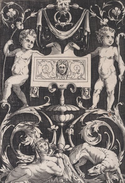Prydnadspanel, ca. 1514-36. av Agostino Veneziano