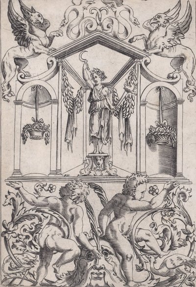 Prydnadspanel, ca. 1514-36. av Agostino Veneziano