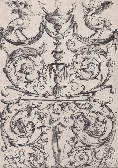 Prydnadspanel, ca. 1514-36. av Agostino Veneziano