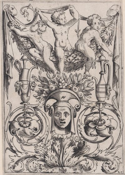 Prydnadspanel, ca. 1514-36. av Agostino Veneziano