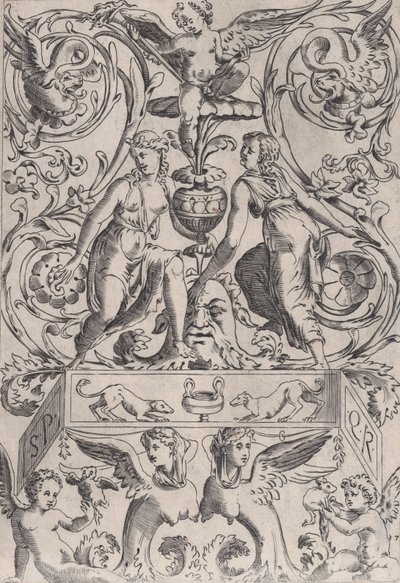 Prydnadspanel, ca. 1514-36. av Agostino Veneziano