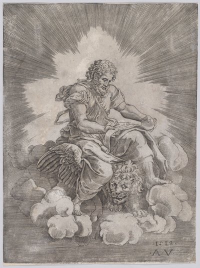 Sankt Markus, daterad 1518. av Agostino Veneziano