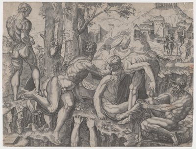 The Climbers, daterad 1524. av Agostino Veneziano