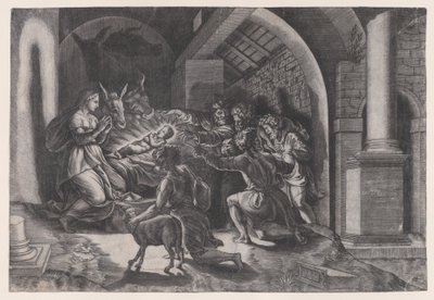 Födelsekyrkan, daterad 1531. av Agostino Veneziano