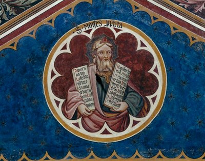 Moses, detalj av takets fjärde spann (fresk) av Agostino di Marsiglio