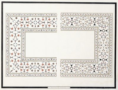 Exemplar av mosaikerna, från kejsarens grav, ca. 1815 av Agra School