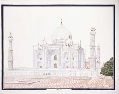 The Taj, c. 1815 (penna, penna, grått bläck, w/c) av Agra School