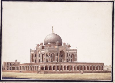 Humayuns grav, ca 1820 av Agra School