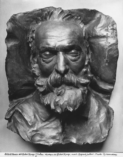 Victor Hugos dödsmask, 1885 (brons) av Aime Jules Dalou