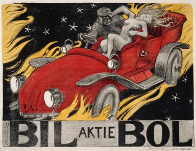Bil-Bol, affisch för en bilhandlare av Akseli Gallen-Kallela