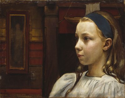 En flickas huvud, lilla Anna av Akseli Gallen-Kallela