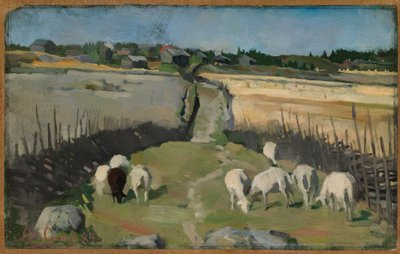 Landskap med får av Akseli Gallen-Kallela