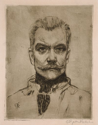 Självporträtt ”framifrån” av Akseli Gallen-Kallela