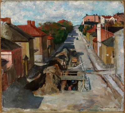 Utsikt från Fredrikinkatu av Akseli Gallen-Kallela