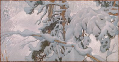 Vinter, studie till freskerna i Jusélius-mausoleet av Akseli Gallen-Kallela