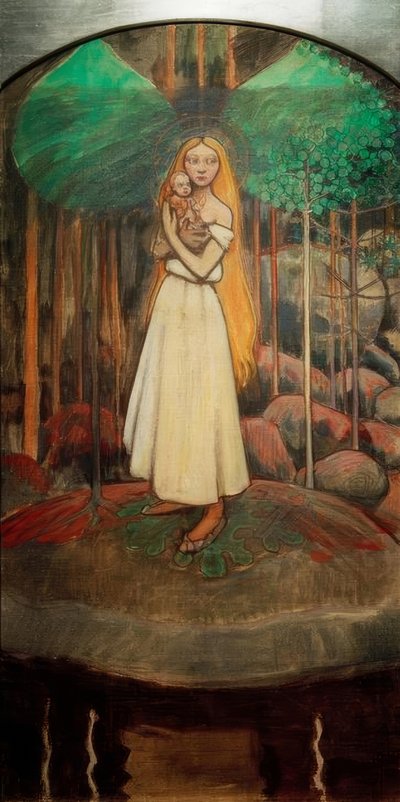 A.Gallen-Kallela, Marjatta u. Christuskind av Akseli Valdemar Gallen-Kallela