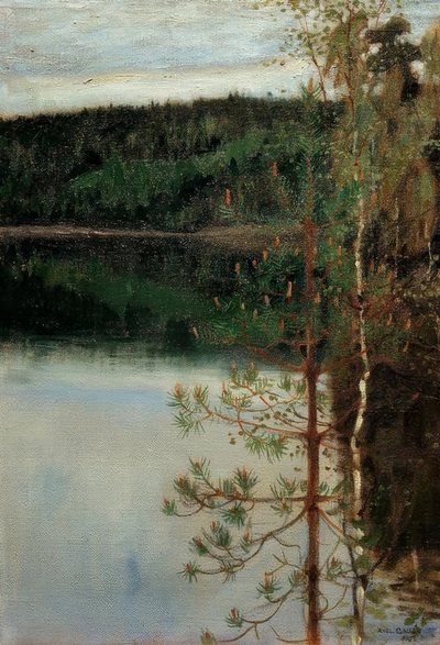 Utsikt över en sjö av Akseli Valdemar Gallen-Kallela