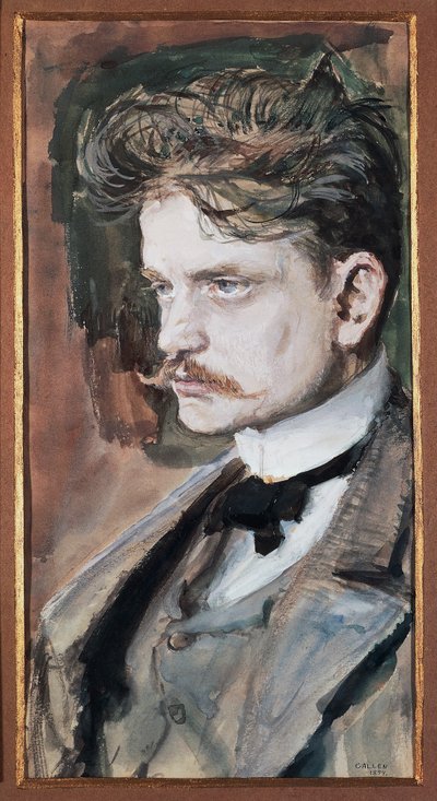 Porträtt av Johan Christian Julius Sibelius, känd som Jean Sibelius (Hameenlinna av Akseli Valdemar Gallen-Kallela