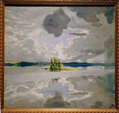 Moln över en sjö av Akseli Valdemar Gallen-Kallela