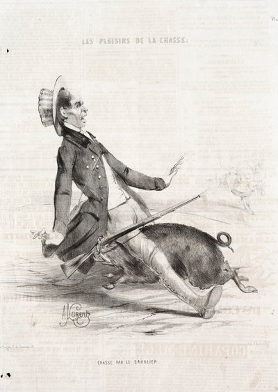 The Pleasures of Hunting: Hunting by the Boar av Alade Joseph Lorentz