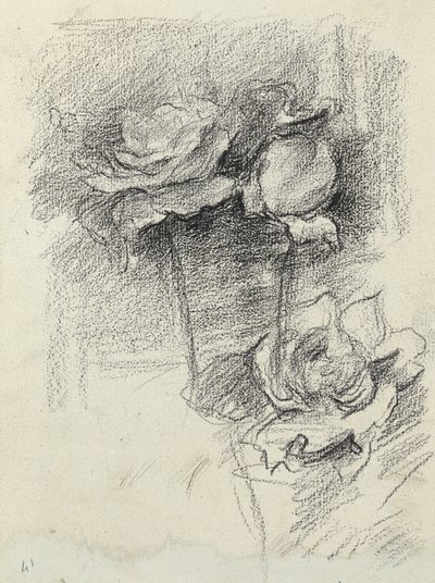Stilleben av rosor i en vas, ca 1890 av Albert de Belleroche