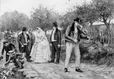 Illustration av romanen "" Madame Bovary"" av Gustave Flaubert (1821-1880). Illustration av Albert Fourie (1854-1937). av Albert Auguste Fourie