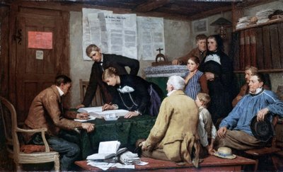 Borgerligt äktenskap av Albert Anker