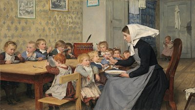 Förskola av Albert Anker