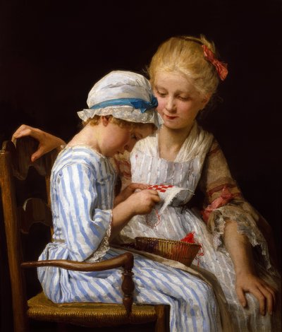 Broderierna av Albert Anker