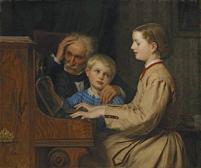 Hemlandets sång, 1874 av Albert Anker