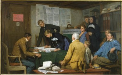 Det borgerliga bröllopet av Albert Anker