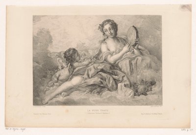 Muse Erato med putto och tamburin La muse Erato (Richard Wallace samling) (titel på objekt) av Albert Ardail