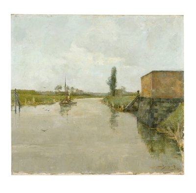 Floden Schelde vid Dendemonde av Albert Baertsoen